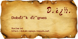 Dobák Ágnes névjegykártya